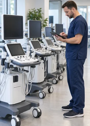 Refurbished ultrasound systems prepared for rental or loaner use